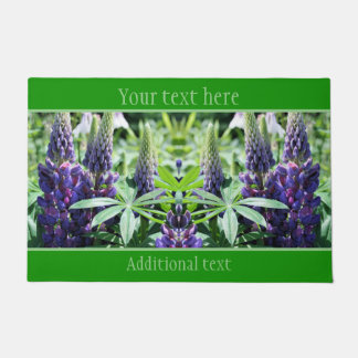 Paillasson Fleurs violettes Lupine Personnalisées