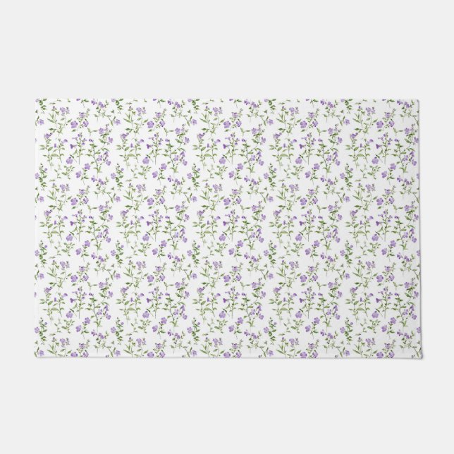 Paillasson Fleurs violettes minimalistes (Devant)