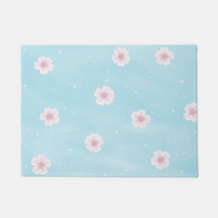 Paillasson Floraison de fleurs de cerisiers japonais Sakura