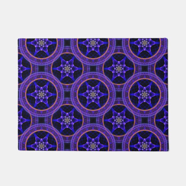 Paillasson Floral Modern Boho Elegant Abstract Pattern #505 (Devant)