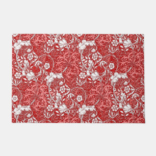 Paillasson Flore d'algues marines Art nouveau, rouge de Corai