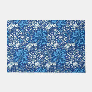 Paillasson Flore d'algues marines de style Art nouveau, bleu