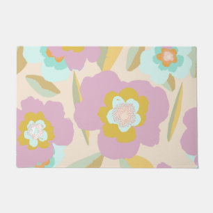 Paillasson Flowers abstrait Pastel Lilac Floral Pattern