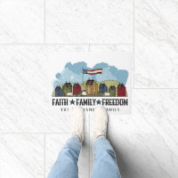 Foi Liberté familiale Rustique Pays Porte Mat