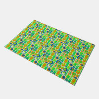 Fond d'écran amusant Retro - vert bleu orange