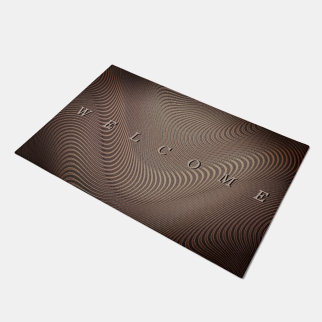 Paillasson Format Brown Wavy Art Abstrait (Incliné)