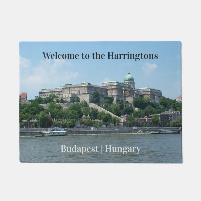 Paillasson Format de document Budapest texte personnalisé (Devant)