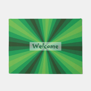 Paillasson Format de porte vert de l'illusion optique