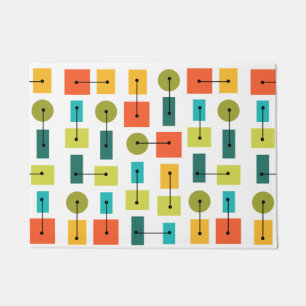 Paillasson Formes simples de l'ère atomique multicolores
