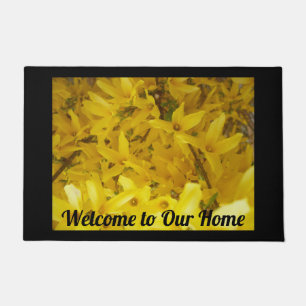 Paillasson Forsythie Jaune Photo Bienvenue dans notre maison