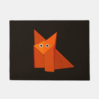 Paillasson Fox mignon foncé d'origami