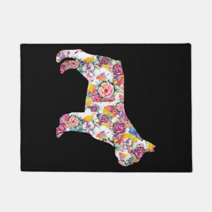 Paillasson Français Bulldog Flower Motif Frenchie Bulldogs