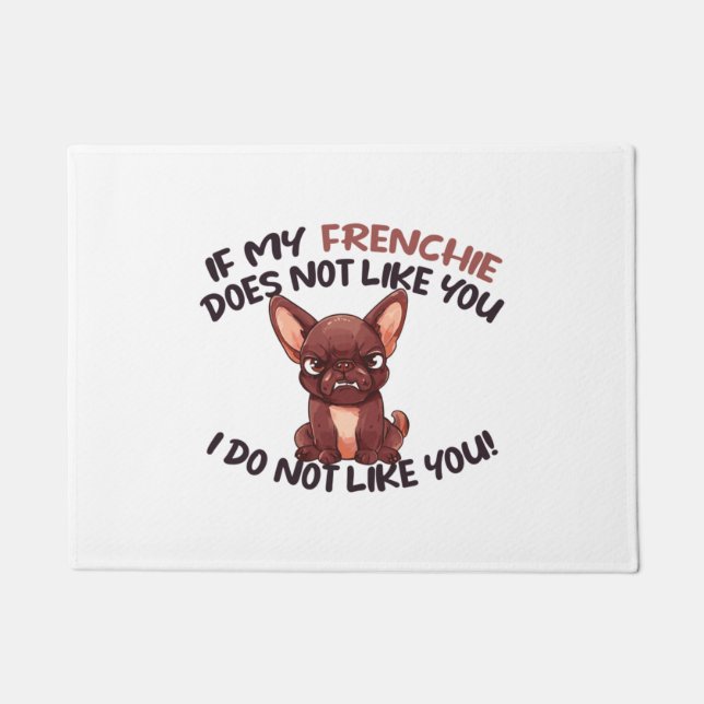 Paillasson Français en colère (chocolat) - Design unique (Devant)
