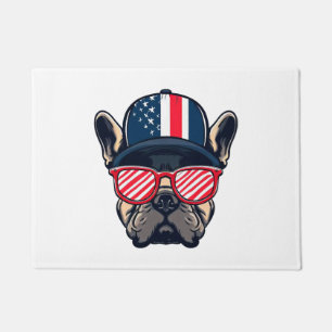 Paillasson Français Portant des couleurs américaines
