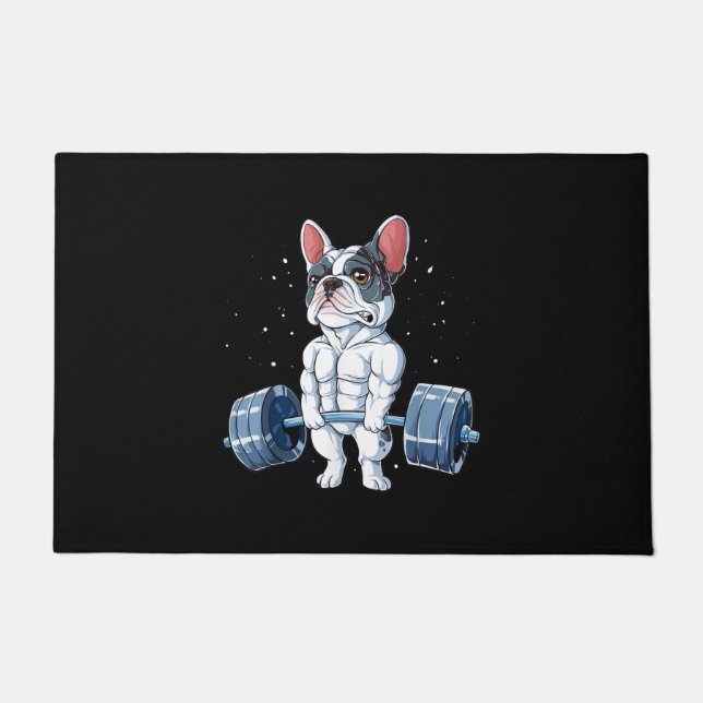 Paillasson French Bulldog Poids Funny Deadlift Gym (Devant)