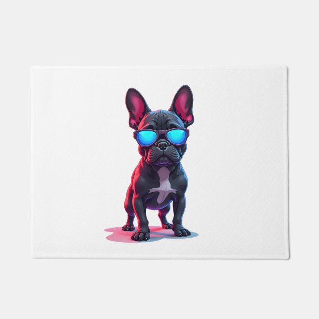 Paillasson French Bulldog SciFi avec lunettes de soleil Cool (Devant)
