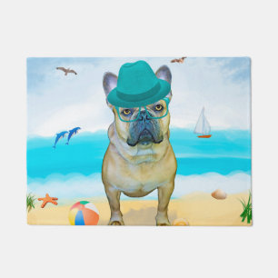 Paillasson French Bulldog sur la plage