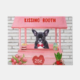 Paillasson French Bulldog Valentine's Day Kissing Booth