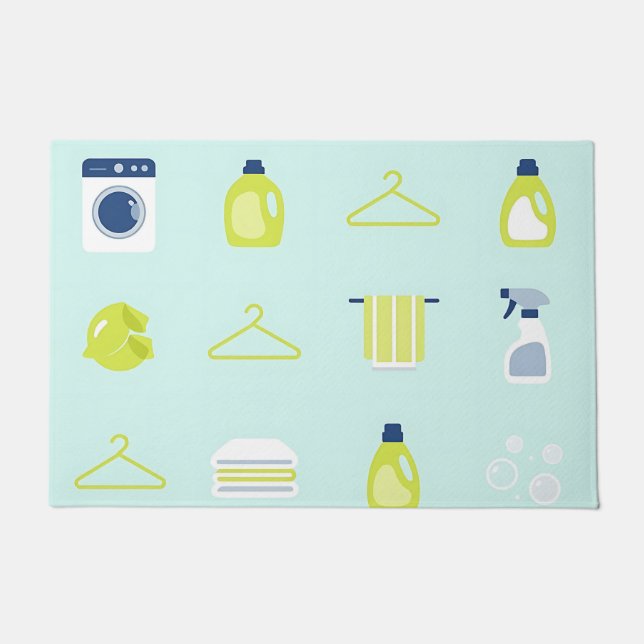 Paillasson Fresh Laundry Day Pattern (Devant)