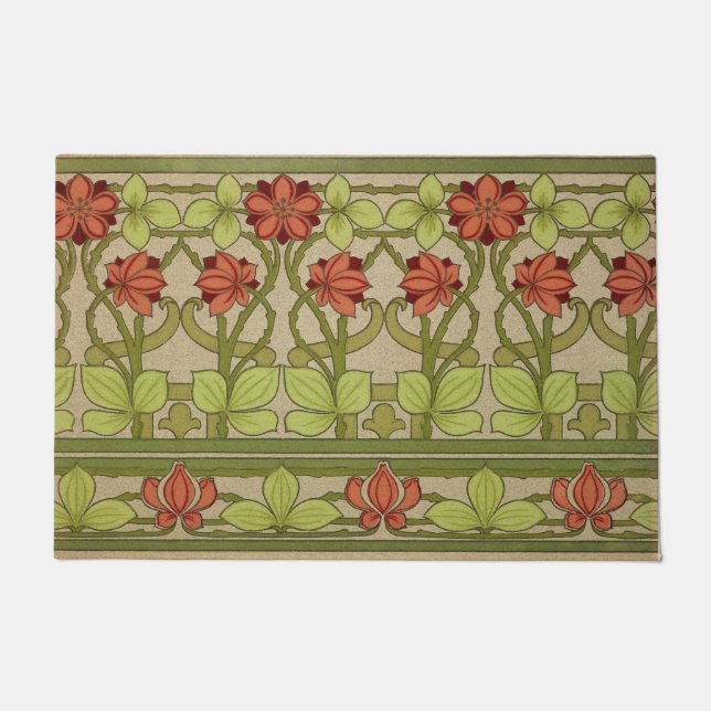 Paillasson Frieze Bordure Art Nouveau Floral (Devant)