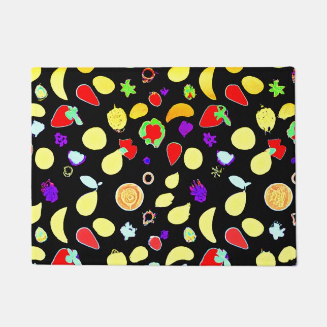 Paillasson Fruits tropiques néons éclatés (Devant)