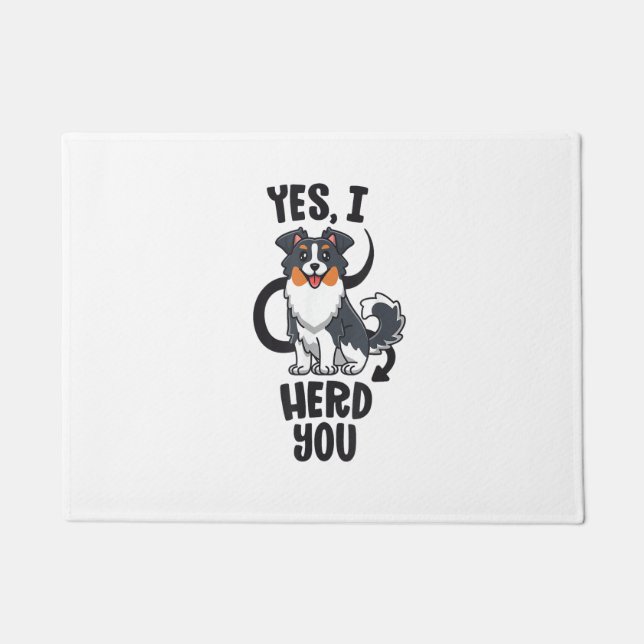 Paillasson Funky Australian Shepherd Maman Cadeaux Aussie Oui (Devant)