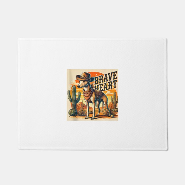 Paillasson Funky Sheriff Chien Chemise Greyhound Whippet Chie (Devant)