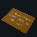 Paillasson Funny Beach House Friends Dit Citer Terte<br><div class="desc">Un adage amusant pour les propriétaires de maisons de plage en ocre doré. Grand cadeau d'hôtesse.</div>