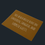 Paillasson Funny Beach House Friends Dit Citer Terte<br><div class="desc">Un adage amusant pour les propriétaires de maisons de plage en ocre doré. Grand cadeau d'hôtesse.</div>