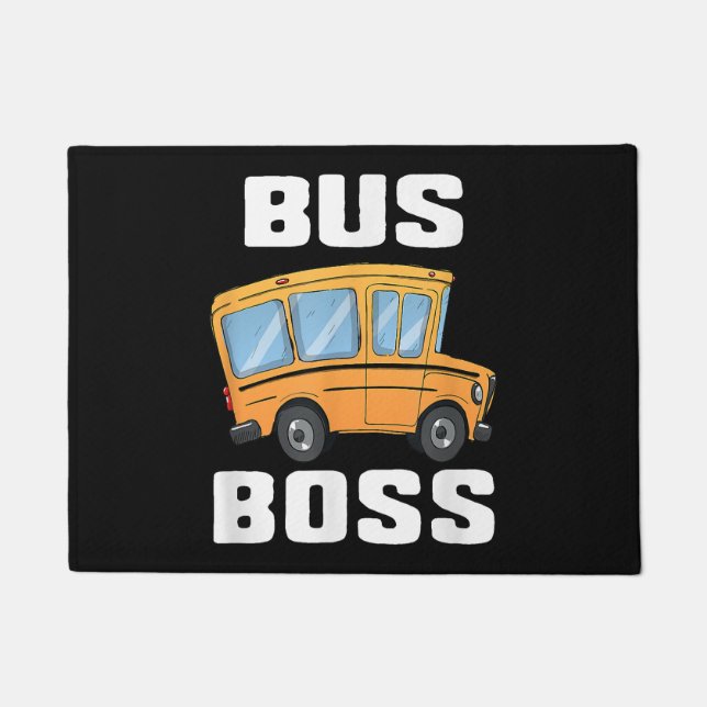 Paillasson Funny Bus Boss School Bus Driver (Devant)
