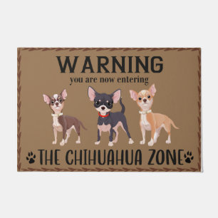 Paillasson Funny Chihuahua Zone Porte, Maison de Chihuahua