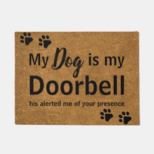Paillasson Funny Dog est ma porte Faux Coir