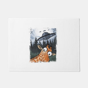 Paillasson Funny Giraffe UFO Zoo Animal Weird Meme Graphique 