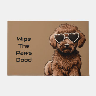 Paillasson Funny Goldendoodle mat de porte
