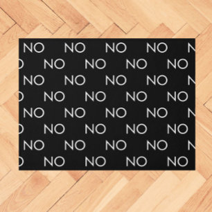 Paillasson Funny NO Black White Introvert Minimal