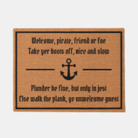 Funny Pirate Humour Rustique Brown minimaliste bat