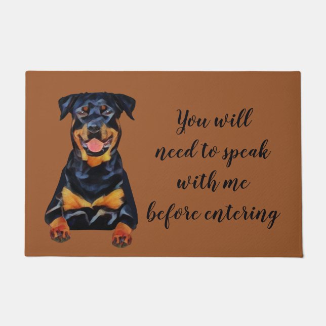 Paillasson Funny Rottweiler Doormat (Devant)