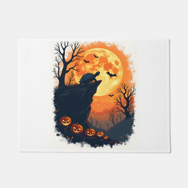 Paillasson Funny Tortoise Halloween Silhouette Spooky Tortois (Devant)