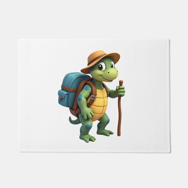 Paillasson Funny Turtle Hiking Graphic Camping Lover Adventur (Devant)