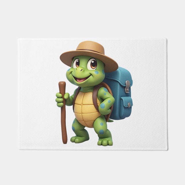 Paillasson Funny Turtle Hiking Graphic Camping Lover Adventur (Devant)