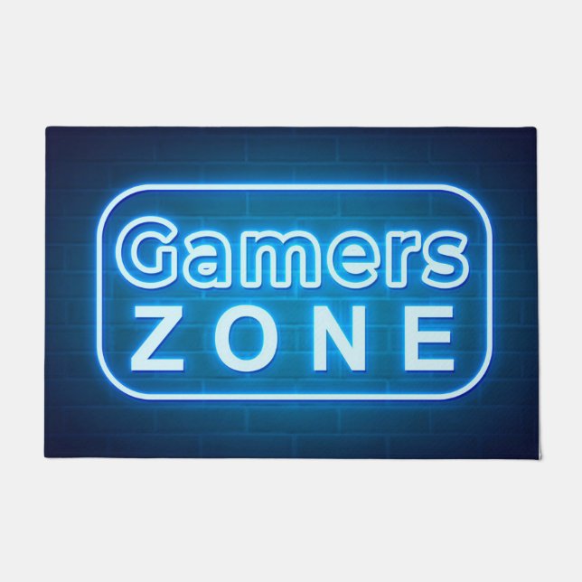Paillasson Gamer Gift | Gamers Zone Neon (Devant)