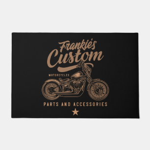 Paillasson Garage de motocyclette Bobber personnalisé