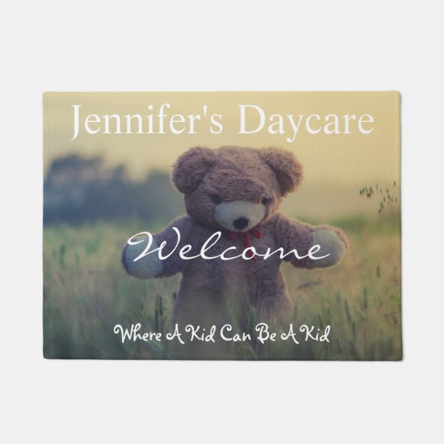 Paillasson Garde d'enfants de pays personnalisée (Devant)