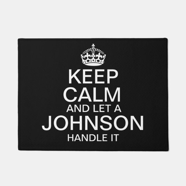 Paillasson Gardez le calme et laissez une poignée de "nom de (Devant)