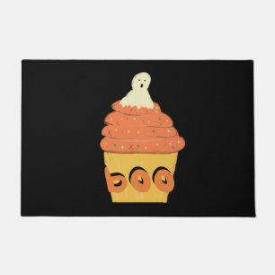 Paillasson Gaufrette de fantôme de cupcake de citrouille d'Ha