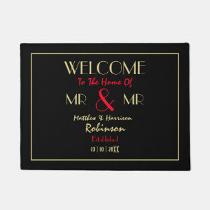 Paillasson Gay Newlyweds Mr et Mr Mariage personnalisé Cadeau