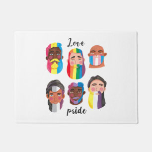 Paillasson Gay pride arc-en-ciel drapeaux de genre barbe homm