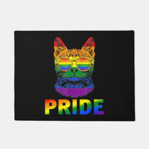 Paillasson GAY PRIDE de chat LGBT LGBTQ Cool de drapeau arc-e