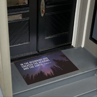 Paillasson Genèse 1:1 Dans Les Écritures Commençantes Christi