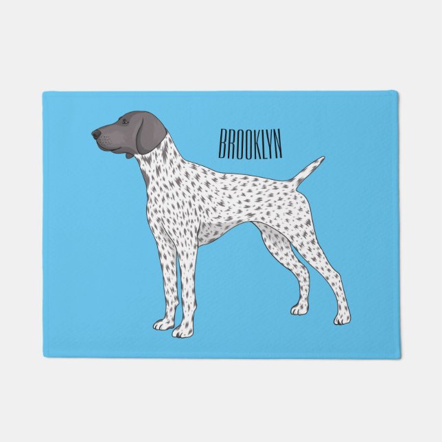 Paillasson German Shorthaired Pointer dog cartoon  (Devant)